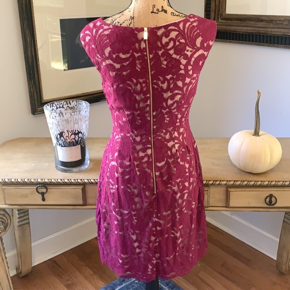 Vince CAMUTO Designer purple lace holiday dress 6 - Picture 4 of 7